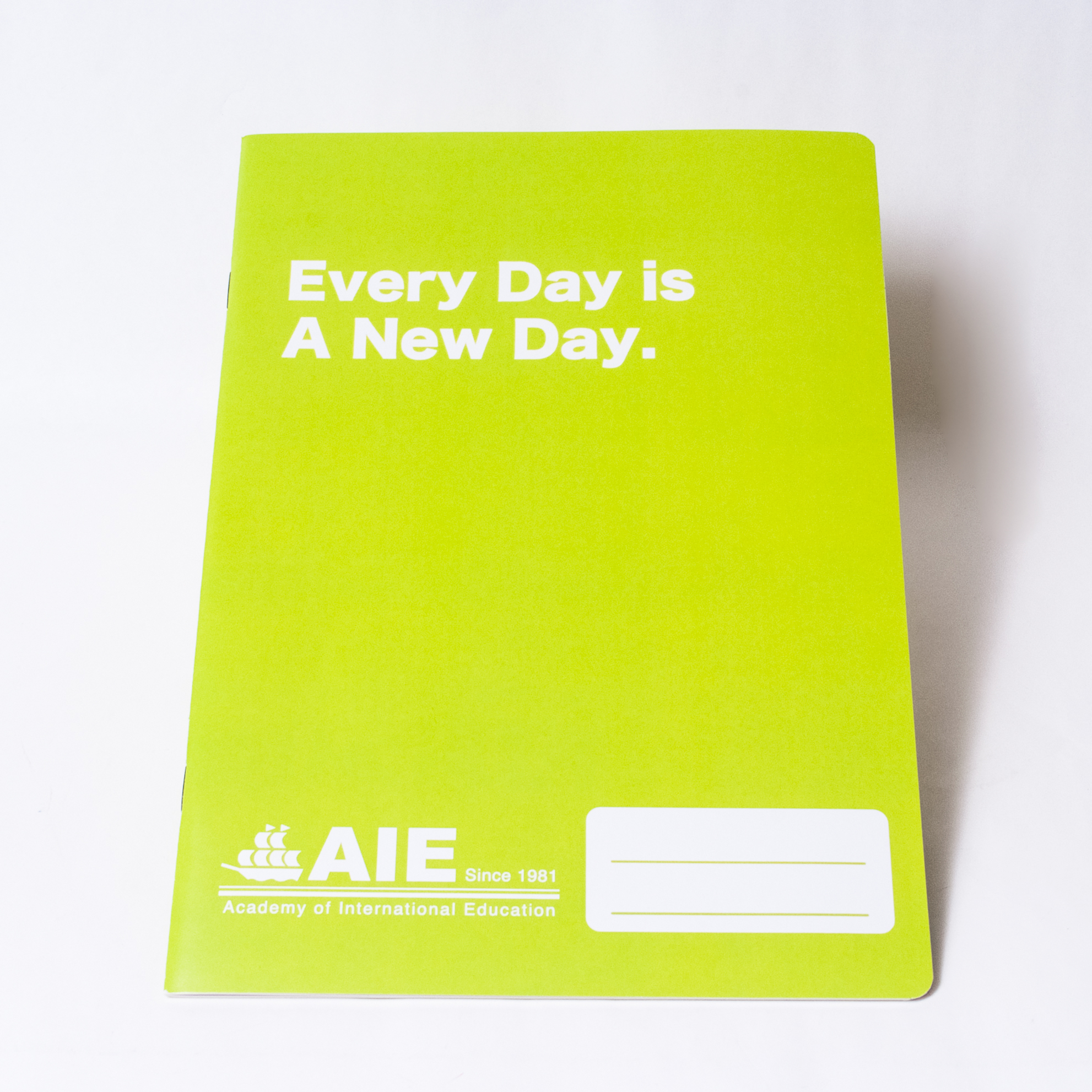 「AIE英語専科 様」製作のオリジナルノート