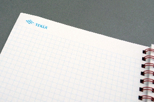 テクラ株式会社　様オリジナルノート 「本文オリジナル印刷」を利用してロゴマークを印刷