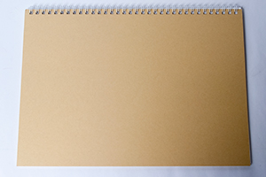 協同組合サンロード青森　様オリジナルノート オリジナルスケッチブックの台紙は基本仕様で選べるクラフト