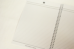 株式会社H＆H　様オリジナルノート 「本文オリジナル印刷」を利用してロゴマークを印刷