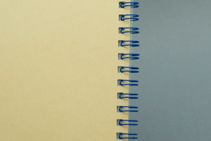 かながわ労働プラザ　様オリジナルノート 基本仕様で選べる台紙［クラフト］とリングカラー［ディープブルー］