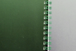 LCA国際小学校　様オリジナルノート 基本仕様で選べる台紙［グリーン］とリングカラー［グラスグリーン］