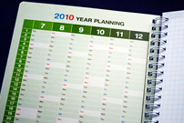 ココロジック・デザイン　様オリジナルノート 先頭ページにはカレンダーを挿入