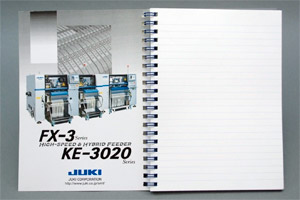JUKI株式会社　様オリジナルノート 表紙の内側に製品の広告を印刷