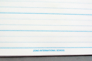 ZONO INTERNATIONAL SCHOOL　様オリジナルノート オリジナルの英字罫本文