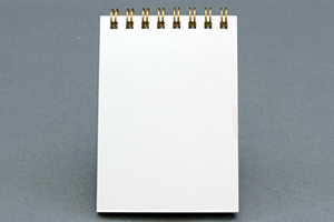 竹本  成明　様オリジナルノート オリジナルメモ帳の裏表紙にはホワイトの台紙を使用