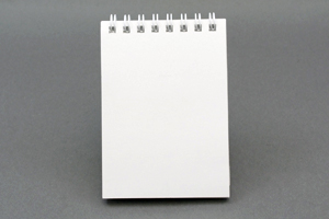 辻  友香　様オリジナルノート オリジナルメモ帳の裏表紙にはホワイトの台紙を使用