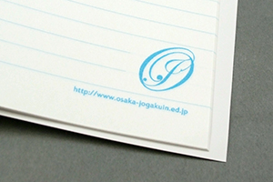 大阪女学院高等学校　様オリジナルノート 「本文オリジナル印刷」を利用してロゴマークを印刷