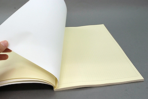 奈良県立医科大学　様オリジナルノート 「本文用紙変更」で2色の紙を交互に使い分けられる