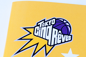東京プロバスケットボールクラブ株式会社　様オリジナルノート 表紙のクローズアップ