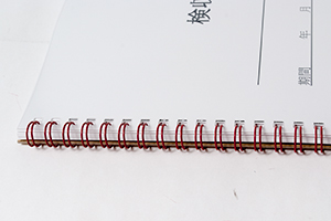 株式会社　サトウ工業　様オリジナルノート オリジナルノートのリングカラーは「レッド」