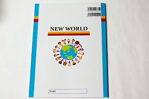 海津  智子　様オリジナルノート オリジナルノートの裏表紙。販売用のバーコードや記入スペースを印刷。