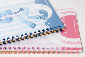 岡田  ももな　様オリジナルノート オリジナルノートのリングカラーは表紙に合わせた「ブルー」と「ピンク」