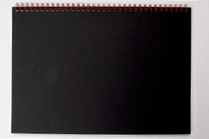 旭  める　様オリジナルノート オリジナルスケッチブックの裏表紙は台紙「ブラック」