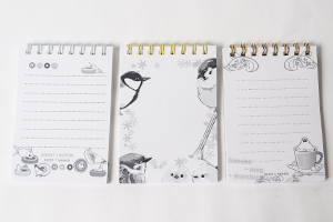 麦枝　様オリジナルノート 「本文オリジナル印刷」で可愛らしい小鳥のイラストをプリント