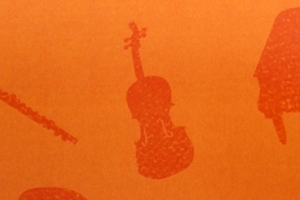 島村楽器株式会社　様オリジナルノート 表紙は会社をイメージさせる楽器のイラストを印刷