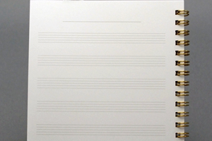 島村楽器株式会社　様オリジナルノート 「本文オリジナル印刷」で五線譜に