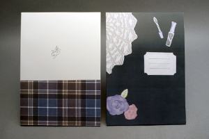 品川女子学院　様オリジナルノート 文化祭販売用のオリジナルノートのため表紙のデザインは4種類用意（その1）