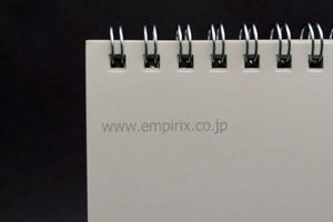 エンピレックス株式会社　様オリジナルノート メモ帳の表紙には会社のURLを印刷