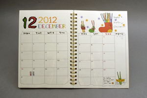 北澤  沙紀　様オリジナルノート 手帳として使用するため、オリジナルノートにカレンダーを印刷