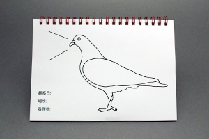林  雄司　様オリジナルノート ハトの観察日や観察場所、雰囲気を書き留めておけるノート