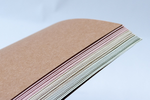 明王商事株式会社　様オリジナルノート 「本文オリジナル印刷」で３色の更紙を使用