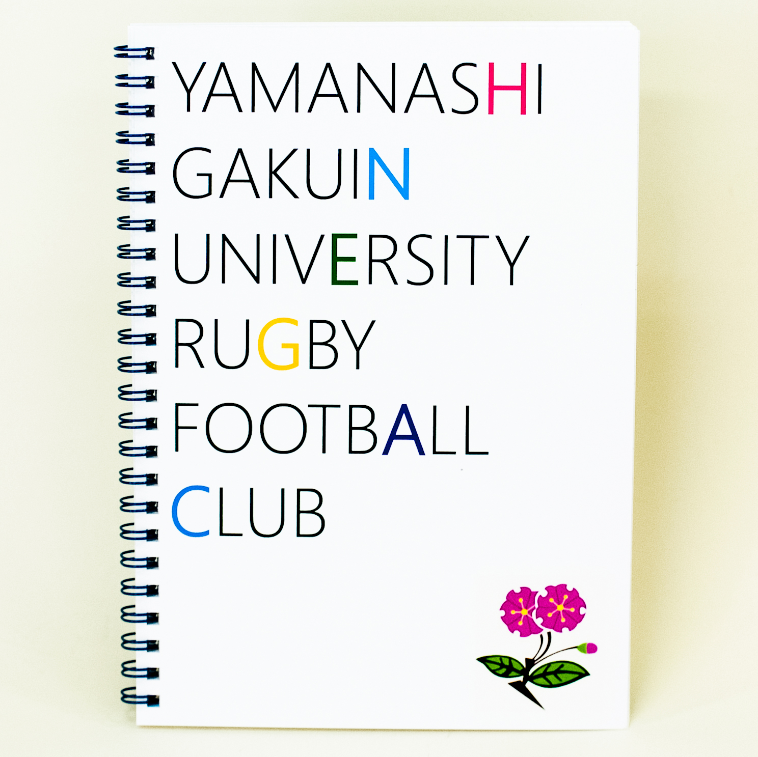 「山梨学院大学RUGBY部 様」製作のオリジナルノート