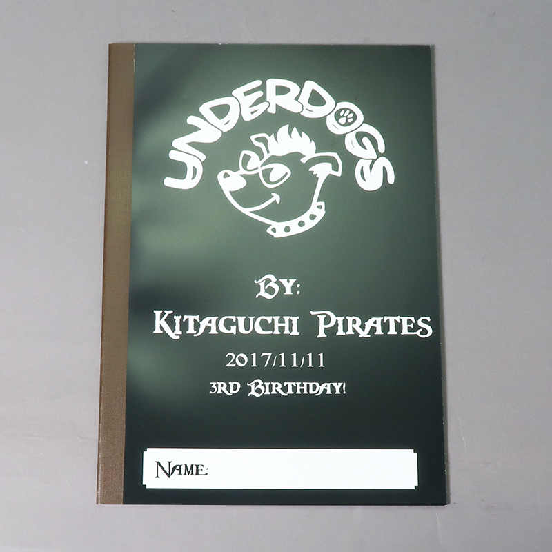 「合同会社Underdogs English 様」製作のオリジナルノート